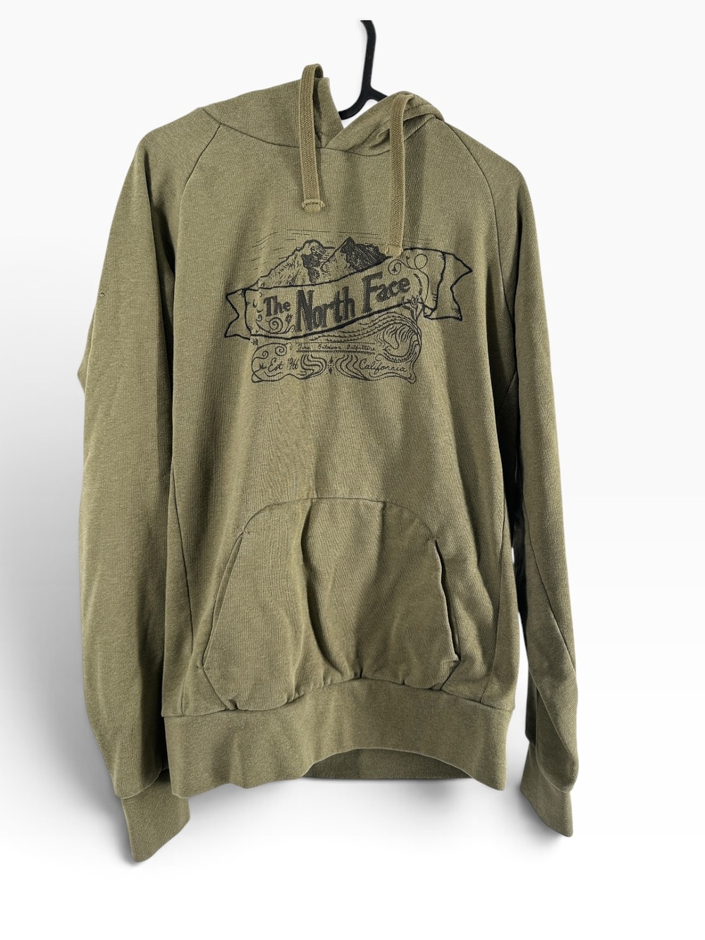 The North Face Hoodie Green Pullover Long Sleeve Hooded CA 1966 outdoors sz sm